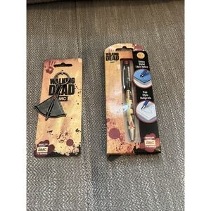 The Walking Dead Merch- AMC Pen And Keychain New In Package